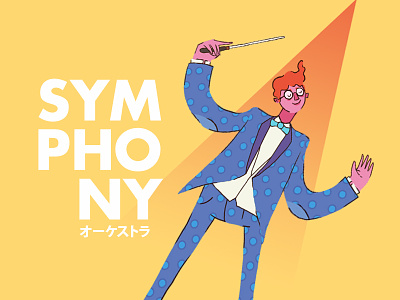 Symphony Orchestra character conductor illustration music orchestra symphony