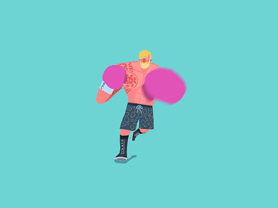 Doodle Boxing_Guy boxing character doodle illustration