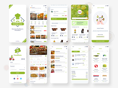 Foodlands - Food Delivery App UI UX Design app dailyui design ui uidesign ux