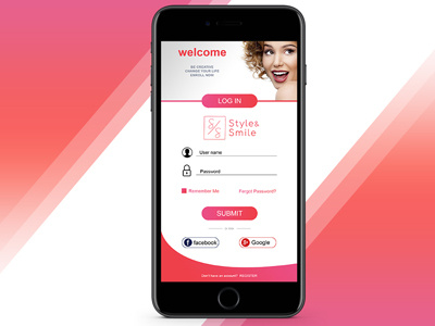 Login Screen For Salon and spa Business app login screen dailyui inspiration login login screen signin ui