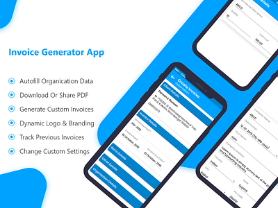 Invoice Generator Mobile App Concept invoice invoice app invoice generator invoice mobile app invoices ui ux