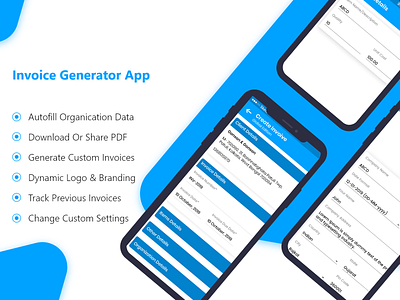 Invoice Generator Mobile App Concept