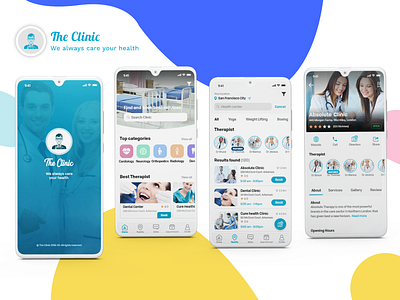 The Clinic - Doctor Appointment Booking App clinic app doctor app doctor appointment ui ui design uiux