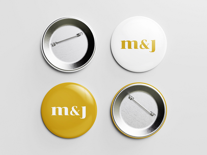 M & J - Pin (Gold & White) by Dominic Dosdos on Dribbble