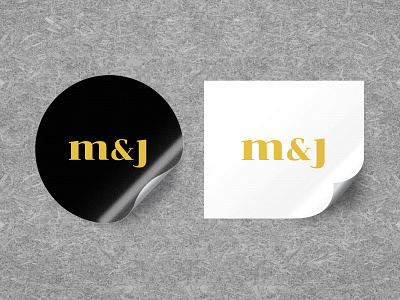 M & J - Stickers (Black & White) art direction cebu club club management committee clubs cmc committee committees graphic design logo mark logo mark symbol management merch philippines sticker sticker design sticker mockup stickers stickers design stickers mockup