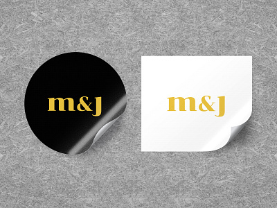 M & J - Stickers (Black & White)