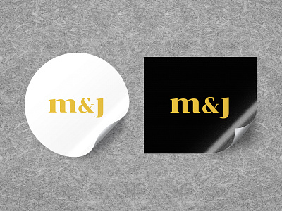 M & J - Stickers (White & Black) art direction cebu club club management committee clubs cmc committee committees graphic design logo mark logo mark symbol management merch philippines sticker sticker design sticker mockup stickers stickers design stickers mockup