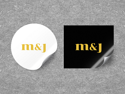 M & J - Stickers (White & Black)