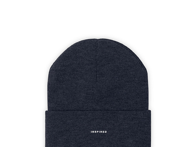 Embroided True Navy Knitted Beanie