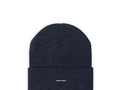 Embroided True Navy Knitted Beanie