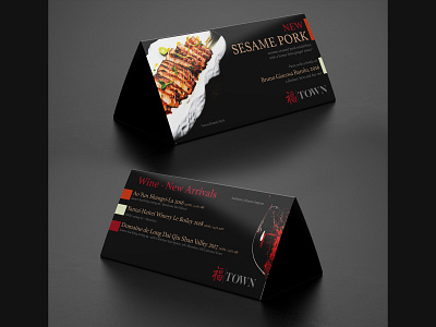 TOWN - Table Tent branding design graphic design