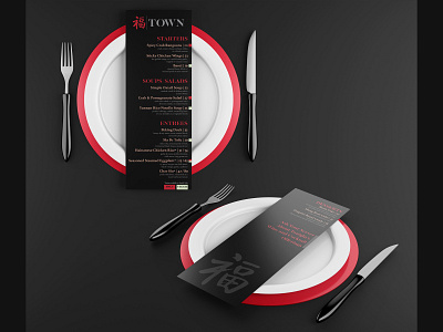 TOWN - Menu Design branding design graphic design