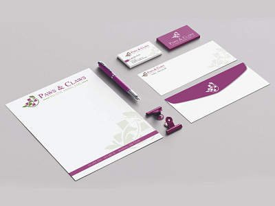 Paws & Claws Logo/Stationery branding design graphic design logo stationery