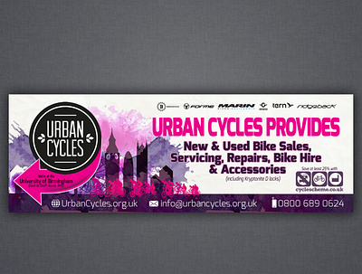 Website Banner Urban Cycle 3d 3d logo banner bookcover business card design facebook cover flyer graphic design illustration image editing letterhead logo mockup poster t shirt design ui vector website banner urban cycle website design