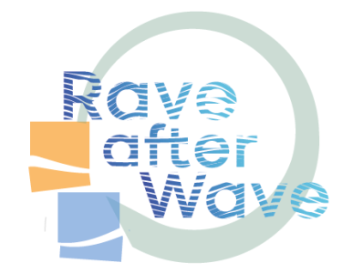 Rave after Wave graphic design logo typography