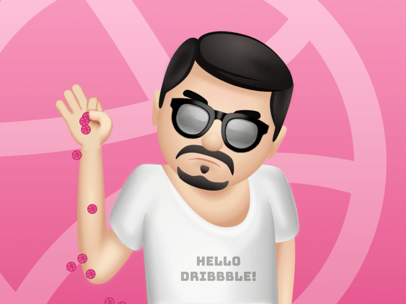 Hello Dribbble! debut shot hello dribbble nusret salt bae