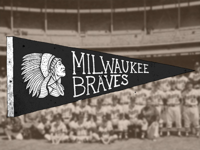 Milwaukee Braves Pennant by Matt Wicke on Dribbble