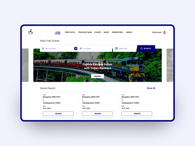 IRCTC - Home Page Redesign