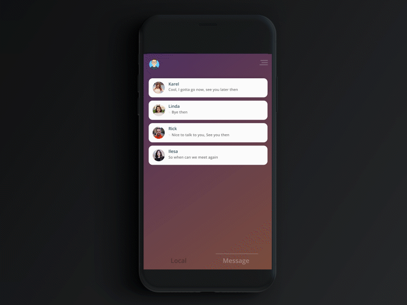 Chat Screen - UI Interaction chat delete gif interaction messages pin screen smooth ui