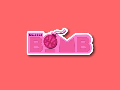 Dribbble Bomb - Sticker Mule