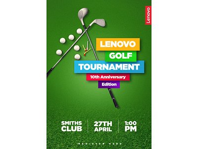 Lenovo Golf Tournament flyer flyer design flyers golf golfing graphic graphic design lenovo poster poster design posters tournament