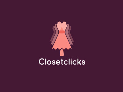 Closetclicks logo cursor dress logo mouse pointer