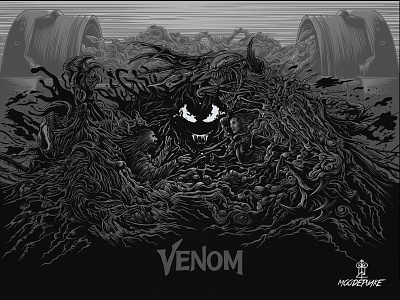 Venom Movie Fanart apparel design artwork brand clothing digitalart drawing illustration movie poster poster tshirt design