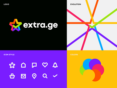 ⭐️✅ extra.ge brand branding bregvadze check concept design gio icons identity logo mark star trending
