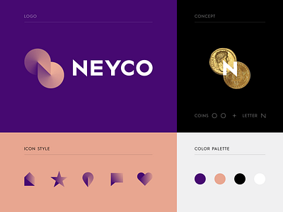 NEYCO - Cryptocurrency exchange agency blockchain brand branding bregvadze coin coins concept cryptocurrency design gio icons identity logo mark n trending vector