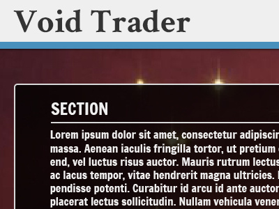 Void Trader Design web design