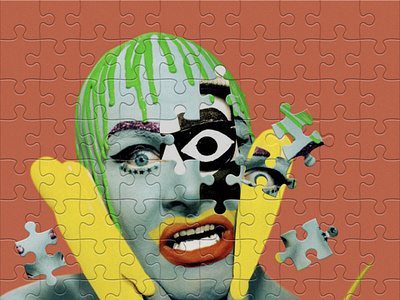 Puzzling Puzzle branding collage design designer digitalcollage fashion illustration photomanupulation