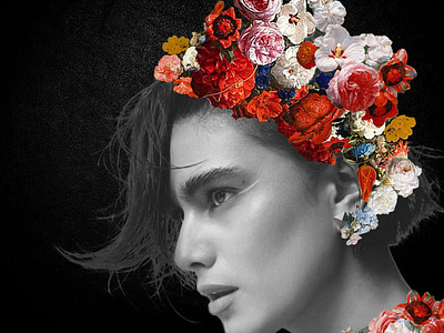 Floral Muse branding collage design designer digitalcollage fashion photomanupulation