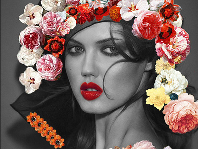 Floral Muse branding collage design designer digitalcollage fashion photomanupulation