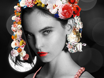 Floral Muse branding collage design designer digitalcollage fashion photomanupulation