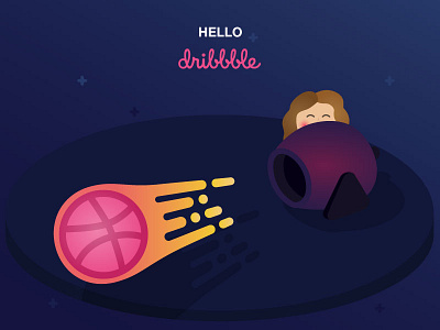 Hello Dribbble cannon dribbble first shot