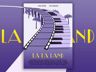La La Land movie poster illustration la la land movie olly moss poster