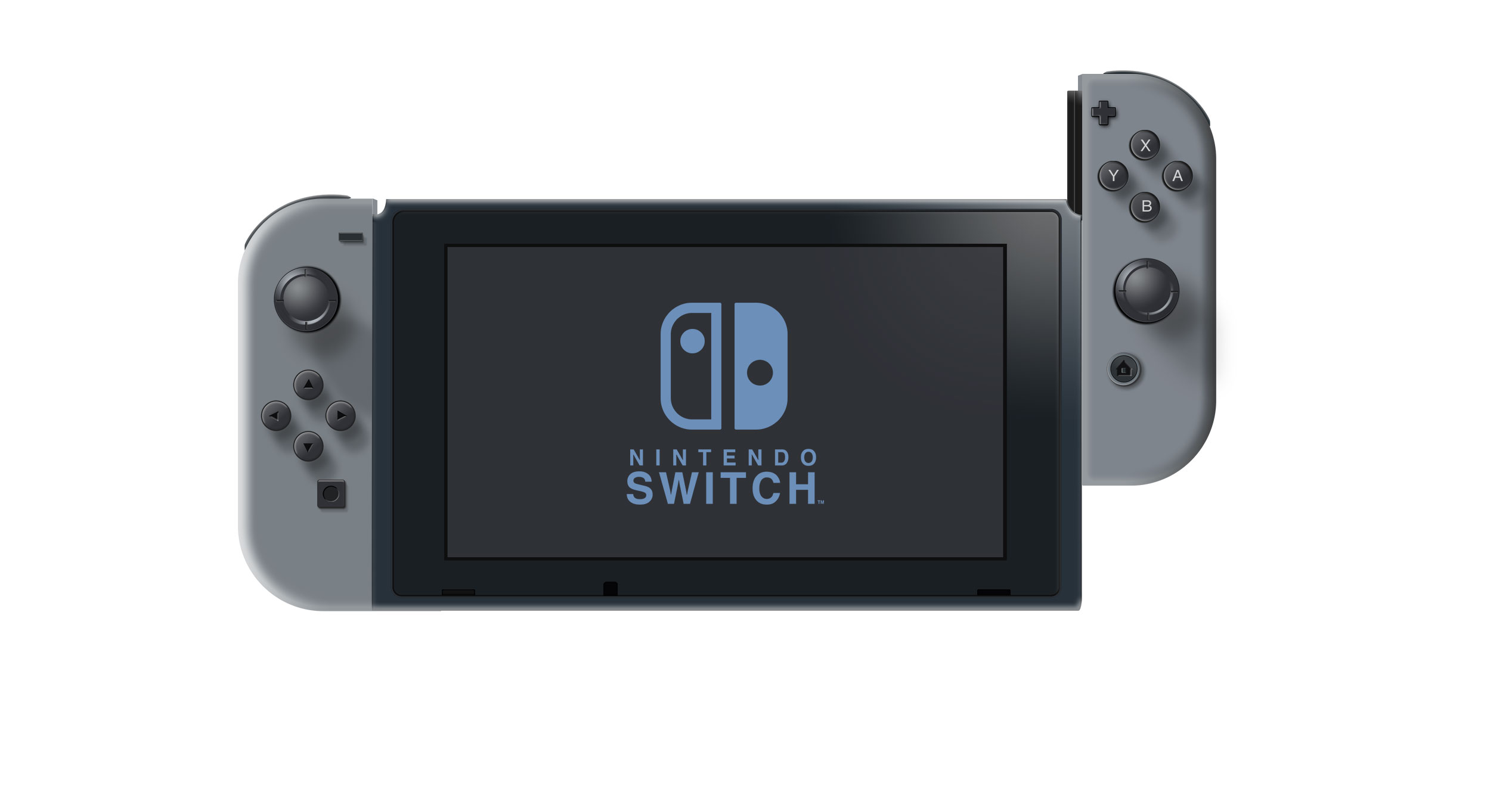 Nintendo switch mockup grey