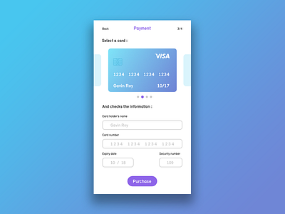 Daily UI 002 - Credit card checkout 002 card checkout credit daily ui payment