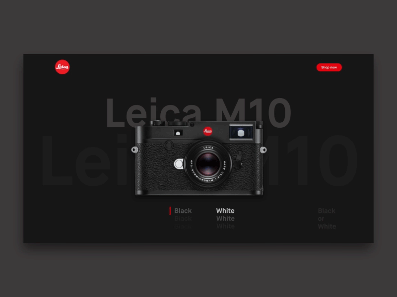 Leica M10 animation camera interface landing leica m10 photography