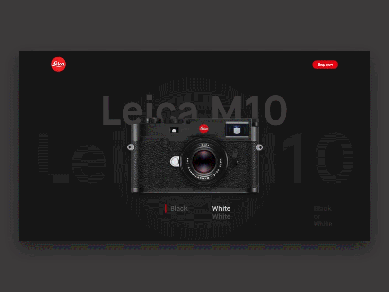 Leica M10 animation camera interface landing leica m10 photography