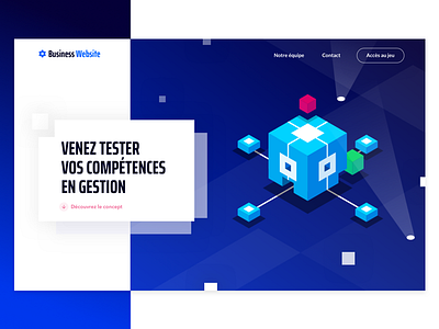 Business website - home business home illustration isometric landing ui web