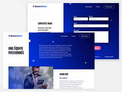 Business website - team & contact business contact gradient team ui web