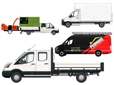 Different Vectors of Vans/transits/ford vectors design graphic design illustration vector