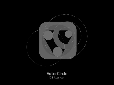 iOS App icon for VoterCircle branding illustration logo