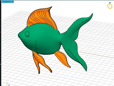 Rhino Matrix Tspline Fish Modeling 3d dijital sculpt organic modeling rhino3d tspline