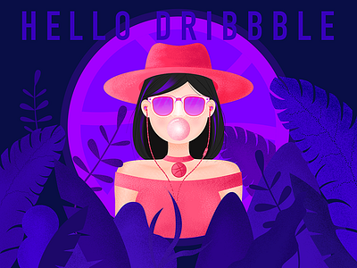 First shot～～ dribbble first illustration invite shot