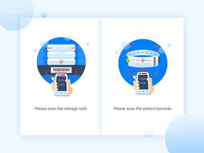 Scan codes2 app code illustration medical phone scanning ui ux
