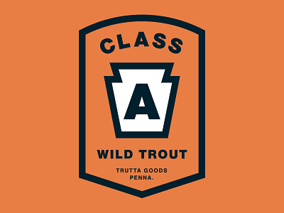 Class A - Wild Trout badge design fish fishing illustration trout typogaphy vector