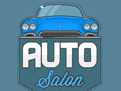 Auto Salon Logo badge car design illustration logo
