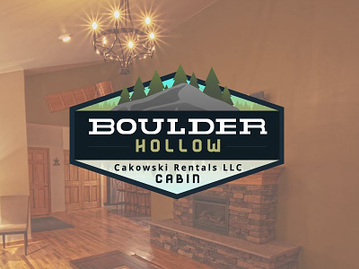 Boulder Hollow Logo cabin concept design illustration logo logodesign outdoors website